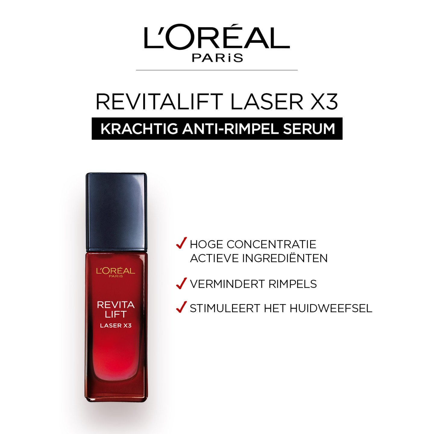Revitalift Laser X3 Serum Verpakking Voorkant
